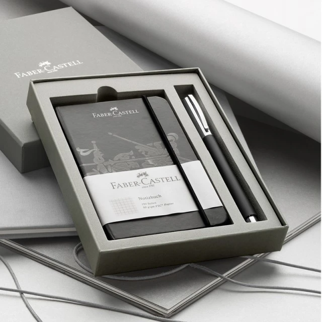 Faber-Castell σετ Ambition Resin, ρόλερ και σημειωματάριο A6