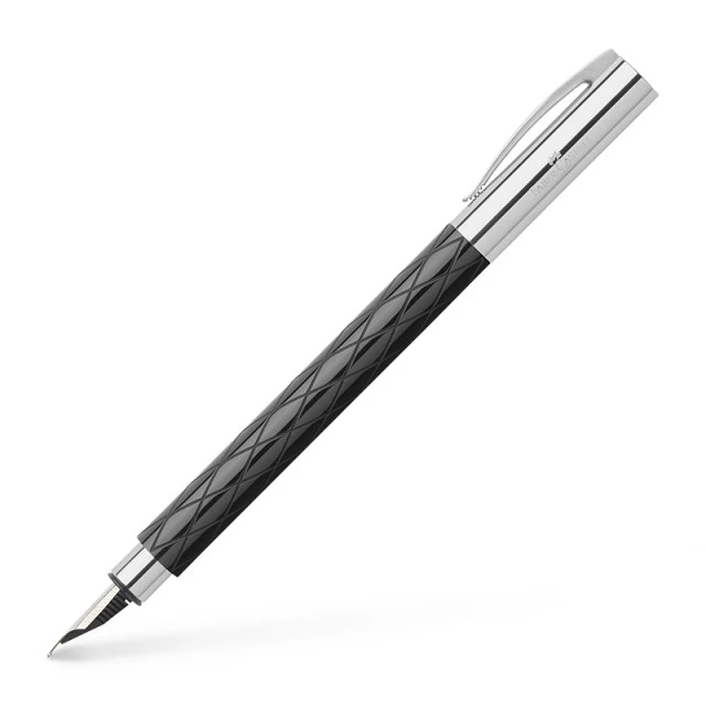 Faber-Castell πένα Ambition Rhombus, M, μαύρη