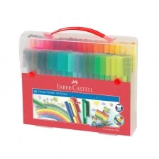 Faber-Castell μαρκαδόροι Connector, 80 χρώματα και 12 κλιπς