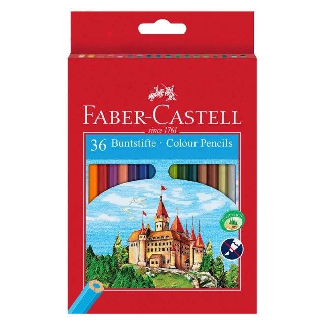 Faber-Castell χρωματιστά μολύβια Castle, 36 χρώματα