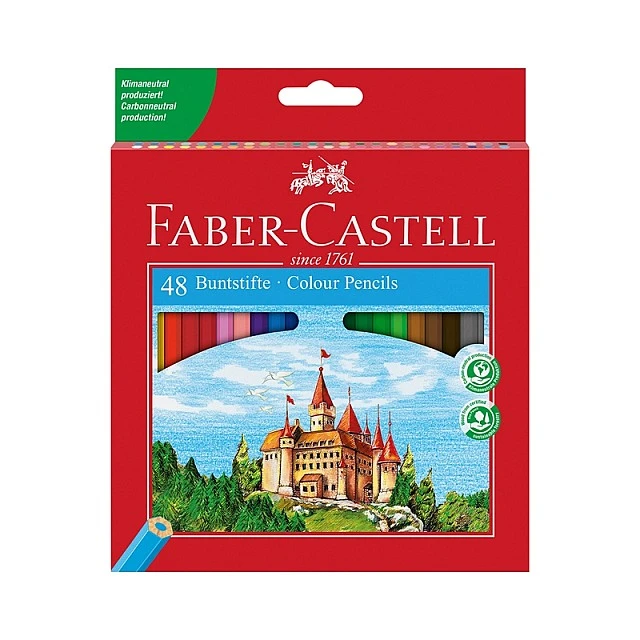 Faber-Castell χρωματιστά μολύβια Castle, 48 χρώματα