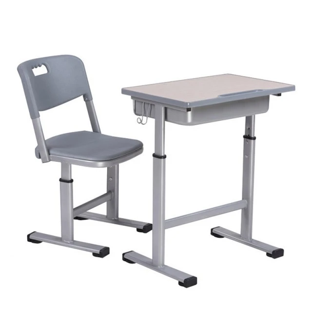 Σχολικό γραφείο και καρέκλα RFG Ergonomic Ergo, με ρυθμιζόμενο ύψος, γκρι χρώμα, από I έως XII τάξη