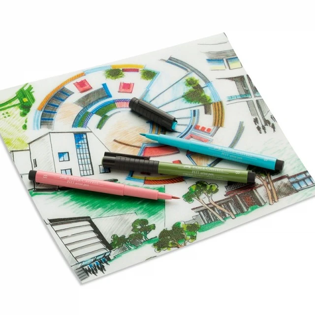 Faber-Castell μαρκαδόροι-πινέλο Pitt Artist Pen Grey, 12 χρώματα