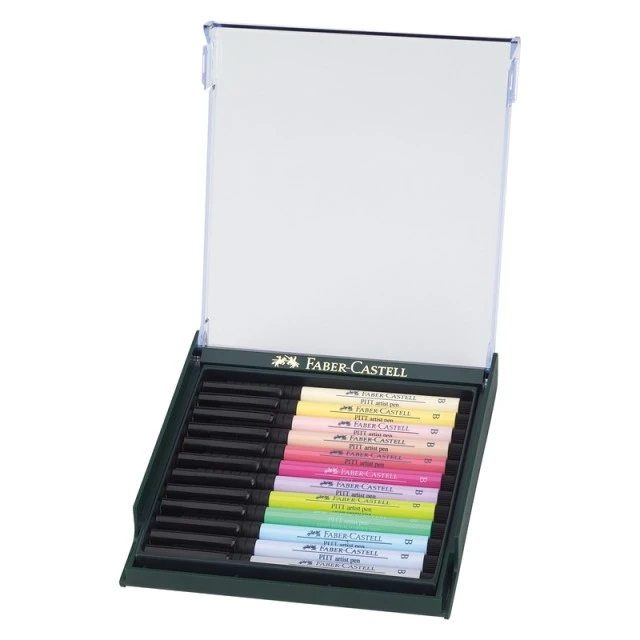 Faber-Castell λεπτογράφοι Pitt Artist Pen Pastel, 12 χρώματα