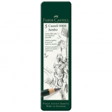 Faber-Castell μολύβια Castell 9000 Jumbo, γραφίτης, 5 τμχ