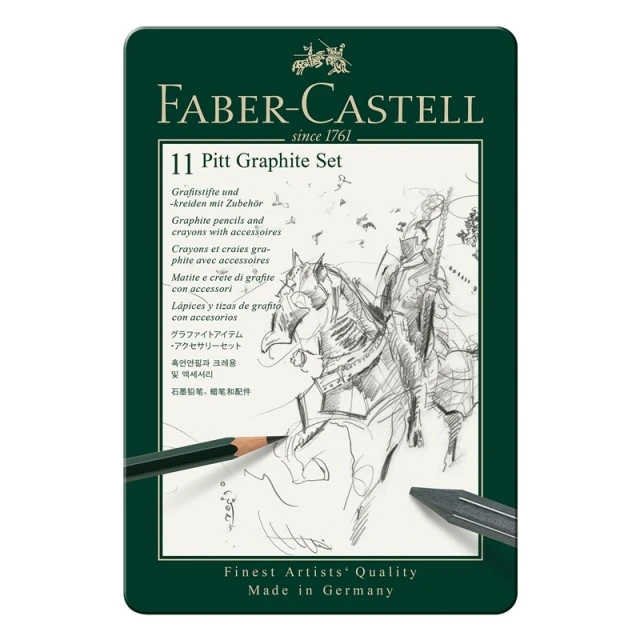 Σετ μολυβιού Faber-Castell Pitt Graphite, 11 τεμαχίων σε μεταλλικό κουτί