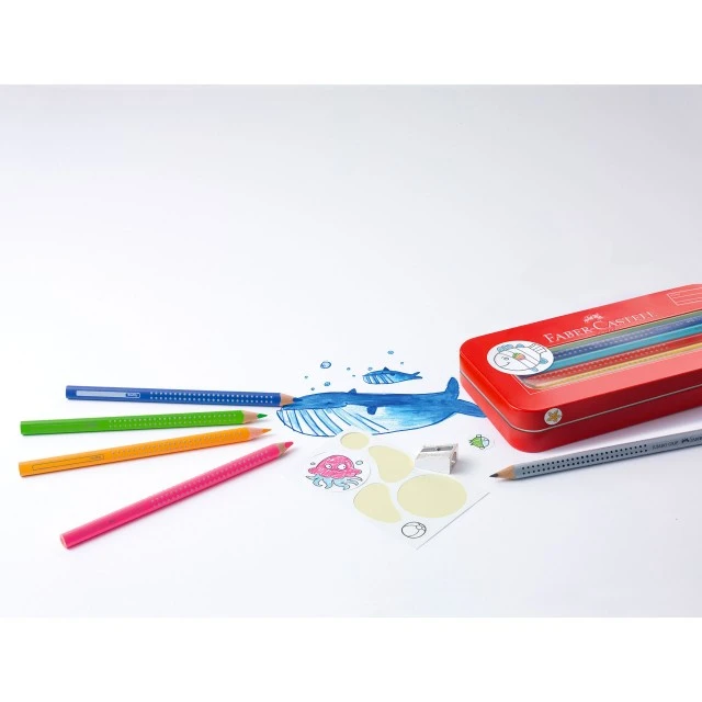 Faber-Castell μολύβια Jumbo Grip, νέον, 5 χρώματα