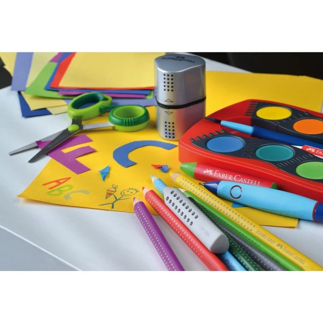 Faber-Castell μολύβια Jumbo Grip, νέον, 5 χρώματα