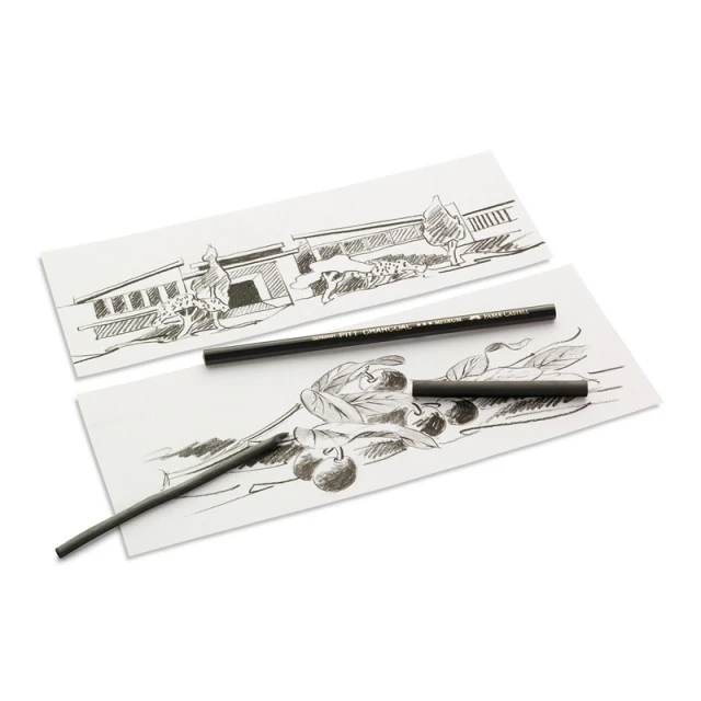 Φυσικό κάρβουνο Faber-Castell Pitt, 5-8 mm, 25 τεμάχια