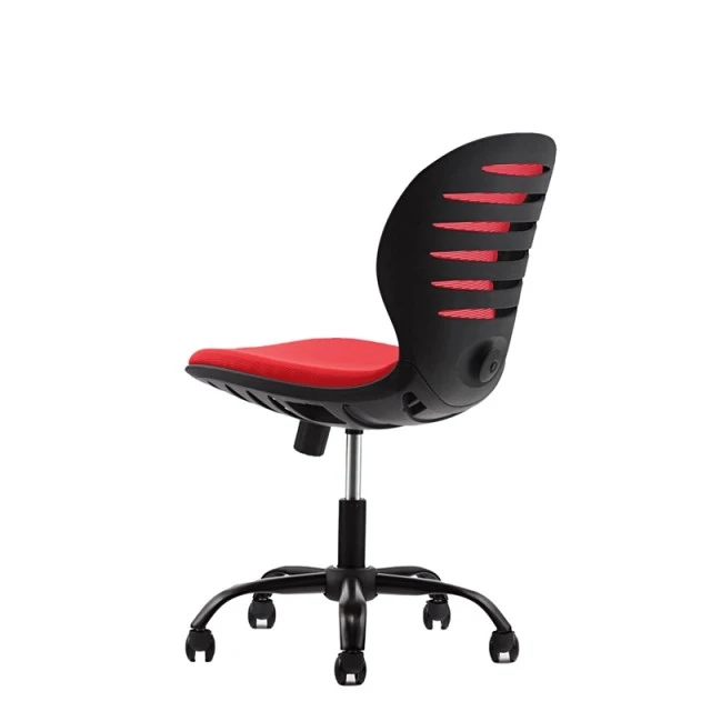 RFG παιδική καρέκλα Flexy Black ύφασμα και mesh κόκκινο κάθισμα κόκκινη πλάτη