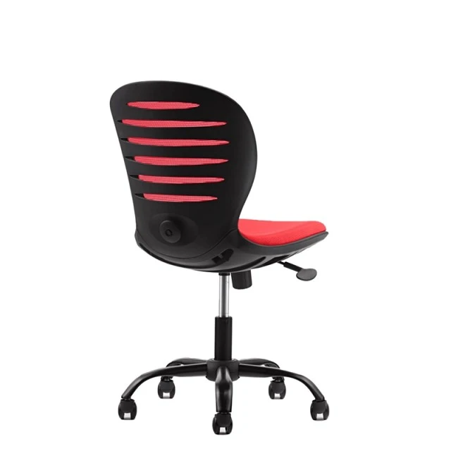 RFG παιδική καρέκλα Flexy Black ύφασμα και mesh κόκκινο κάθισμα κόκκινη πλάτη