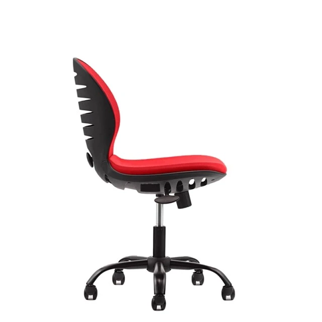 RFG παιδική καρέκλα Flexy Black ύφασμα και mesh κόκκινο κάθισμα κόκκινη πλάτη