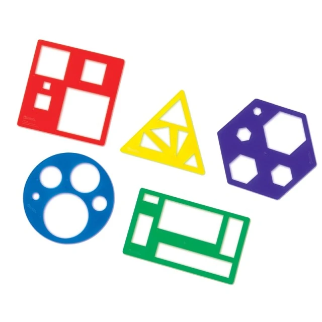 Learning Resources πρότυπα με γεωμετρικά σχήματα, 5 τεμάχια