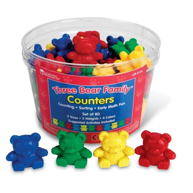 Πηγές μάθησης Counting Bears, 80 τεμάχια