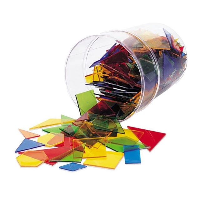 Πόροι μάθησης Tangram, διάφανο, 15 διαφορετικά σχήματα, 450 τεμάχια