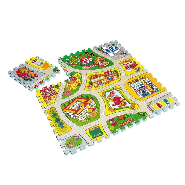 Χαλί Nowa Szkola Puzzle, με εικονογραφημένα δρομάκια, 30 x 30 cm, 9 τεμάχια