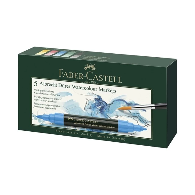 Μαρκαδόρος ακουαρέλας Faber-Castell Albrecht Dürer, 5 χρώματα