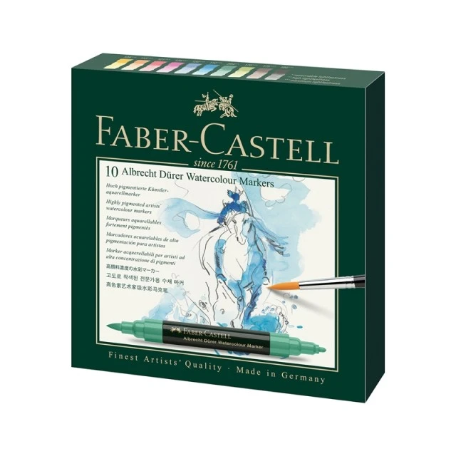 Μαρκαδόρος ακουαρέλας Faber-Castell Albrecht Dürer, 10 χρώματα