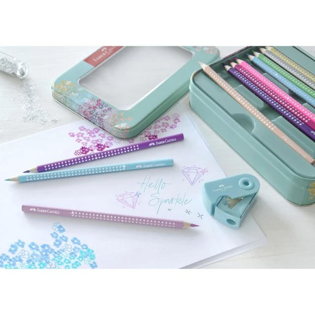 Faber-Castell χρωματιστά μολύβια Sparkle, 20 χρώματα, με ξύστρα