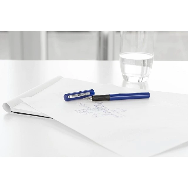 Faber-Castell πένα, μπλε, με 6 φυσίγγια
