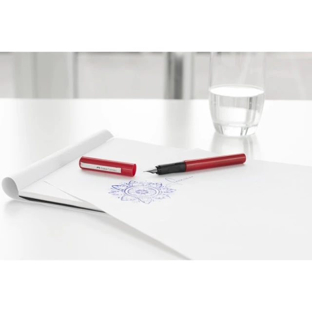 Faber-Castell πένα, κόκκινη, με 6 φυσίγγια