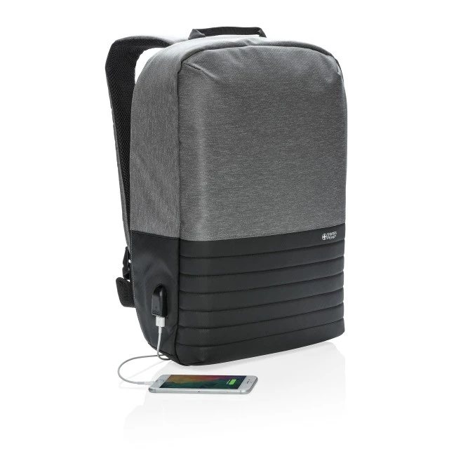 Swiss Peak Раница за лаптоп, Anti-Theft, с RFID защита, 15’’, сиво-черна