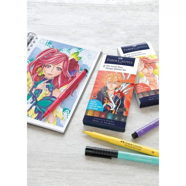 Μαρκαδόρος Faber-Castell Pitt Manga Shojo, 6 τεμάχια