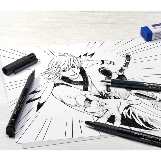 Faber-Castell σετ Pitt Manga Starter, μολύβι, μαρκαδόρος και γόμα