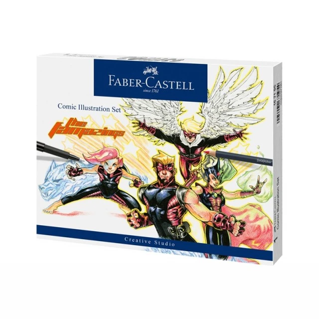 Σετ ζωγραφικής Faber-Castell Pitt Comic Illustration, 15 τεμαχίων