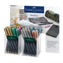 Μαρκαδόρος Faber-Castell, στρογγυλός, μεταλλικός, 60 τεμαχίων σε βιτρίνα