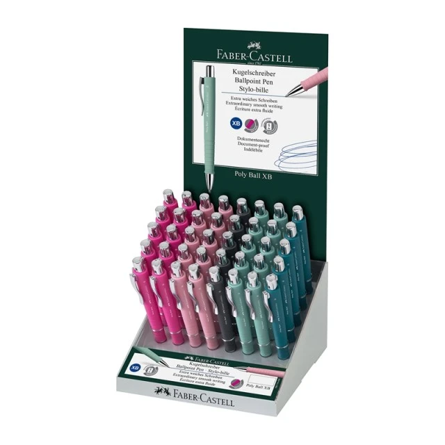 Στυλό Faber-Castell Poly Ball XB, αυτόματο, 40 τεμάχια σε οθόνη