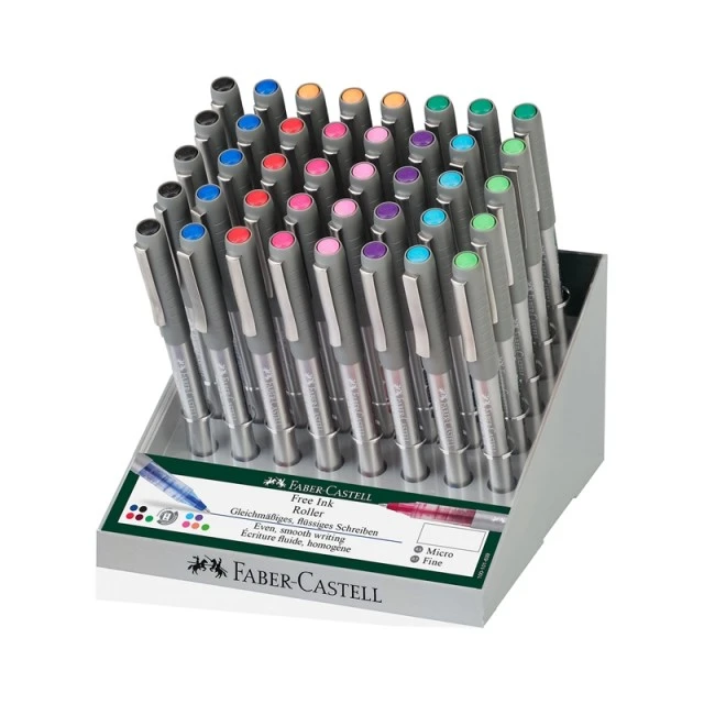 Faber-Castell ρόλερ Free Ink, 0.7 mm, 40 τμχ σε дисплей