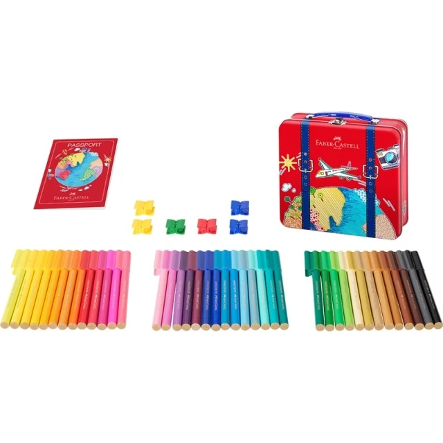 Faber-Castell μαρκαδόροι Connector, 40 χρώματα σε βαλιτσάκι