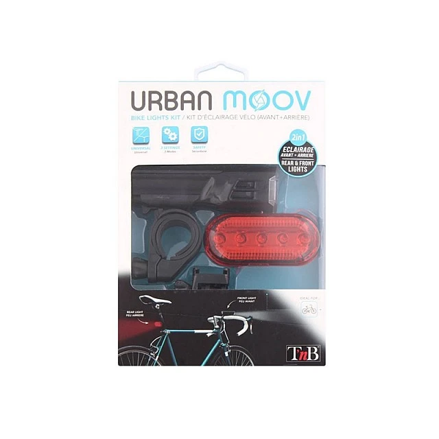 TNB σετ φώτα ποδηλάτου Urban Moov, LED