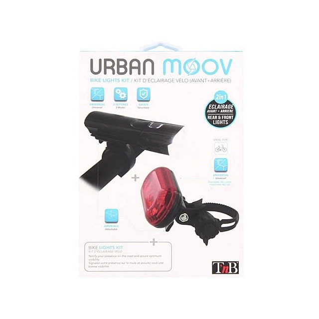 TNB σετ φώτα ποδηλάτου Urban Moov, LED
