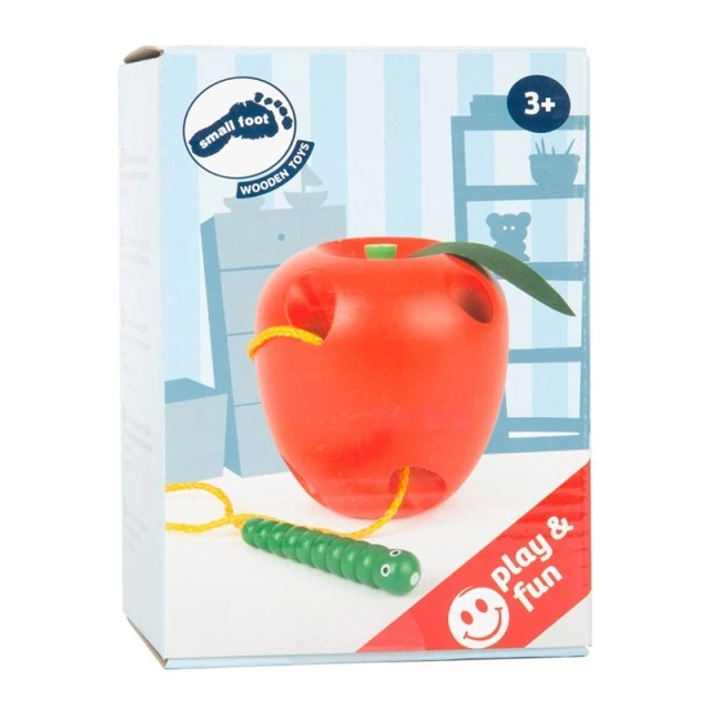 Small Foot ξύλινο παιχνίδι μήλο και σκουληκάκι για περαστά
