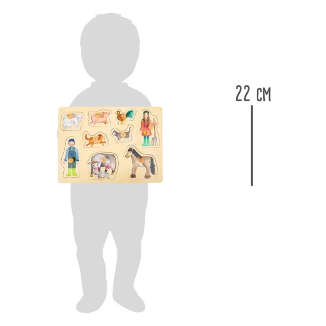 Small Foot ξύλινο παζλ Φάρμα, 9 τεμάχια