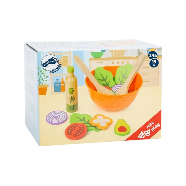 Σετ Small Foot Salad, ξύλινο, 15 τεμαχίων
