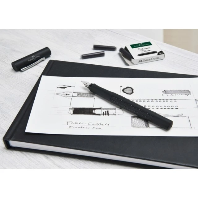 Faber-Castell πένα Grip 2011, F, μαύρη