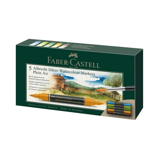 Faber-Castell ακουαρέλα μαρκαδόρος Albrecht Dürer, plein air, 5 χρώματα