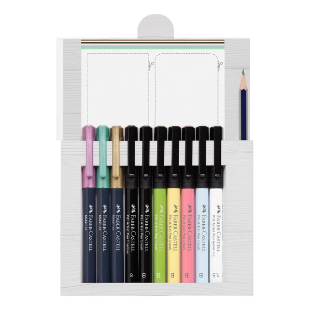 Μαρκαδόρος Faber-Castell Hand Lettering Pitt Artist, σε σετ 12 προϊόντων