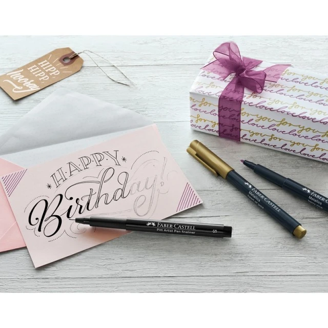 Μαρκαδόρος Faber-Castell Hand Lettering Pitt Artist, σε σετ 12 προϊόντων