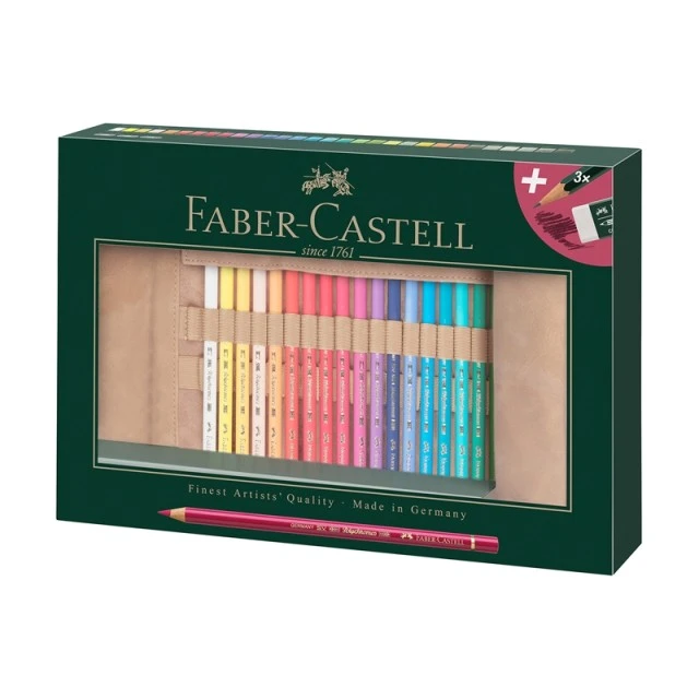Μολύβια Faber-Castell Polychromos, σε ρολό, 30 χρωμάτων