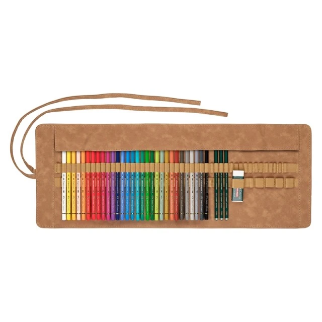 Μολύβια Faber-Castell Polychromos, σε ρολό, 30 χρωμάτων