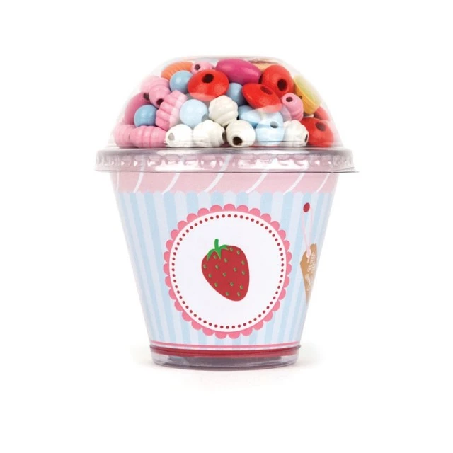 Μικρές χάντρες με κορδόνια, σε σχήμα Cupcake, Ποικιλία