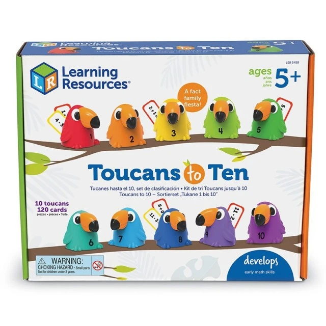 Πόροι μάθησης Toucans Σετ ταξινόμησης, εργασίες, 10 φιγούρες, 120 κάρτες