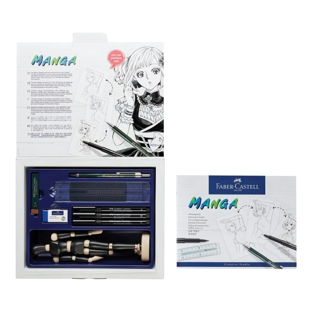 Faber-Castell σετ Pitt Manga Starter, μολύβι, μαρκαδόρος και γόμα