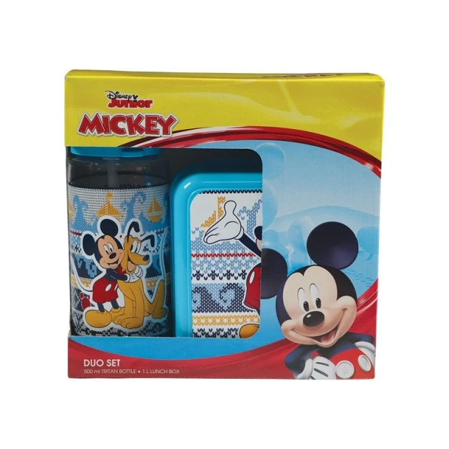 Disney σετ Mickey Mouse, μπουκάλι 500 ml и κουτί για κολατσιό