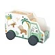 Small Foot Safari car, για ενσωμάτωση ζώων, ξύλινο, 23 x 13 x 14 cm