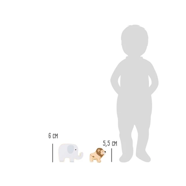 Small Foot σετ ξύλινα ζωάκια στοίβαξης, 9 τεμάχια